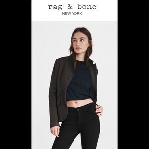 rag & bone cate mid rise skinny black jeans 25